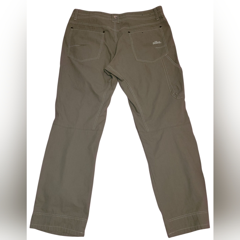 Kuhl Revolvr Pants 38x32 Olive Green Vintage Patina Dye Hiking Outdoor Excellent - Picture 2 of 9